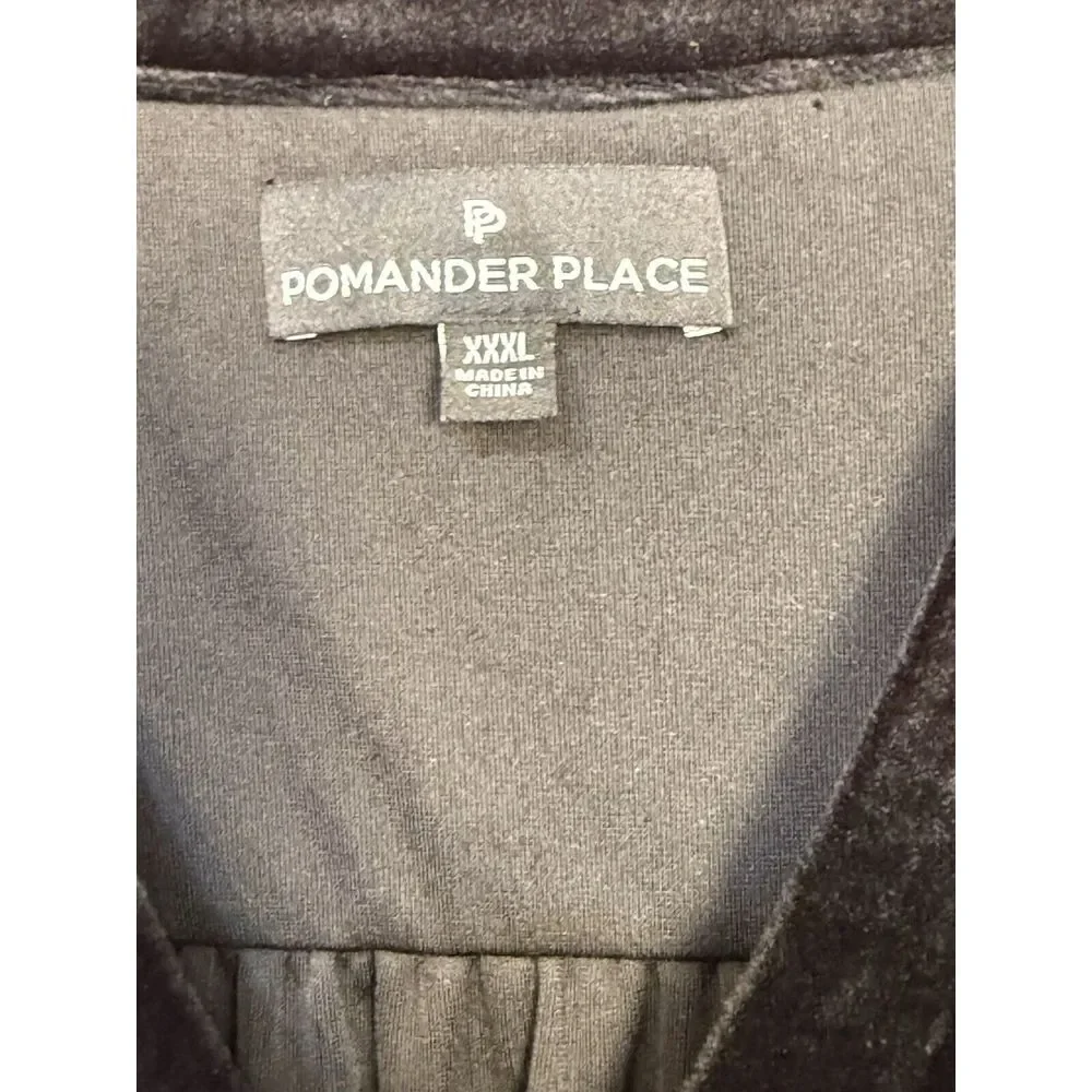 Pomander Place Tuckernuck Velvet Tiered Dress 3x Black Date Night Holiday Party - Picture 3 of 7